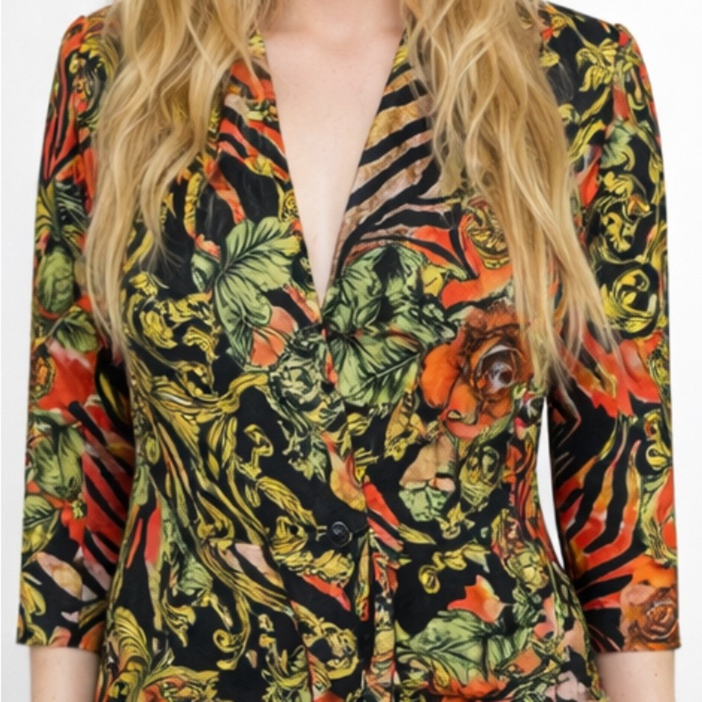 Vintage ✨Bold Baroque & Animal Print Tunic / Dress – Size 12